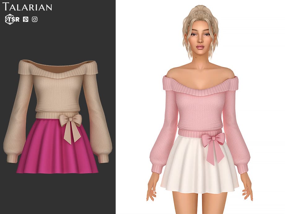 Комплект Ila Outfit With OffShoulder Knit Top